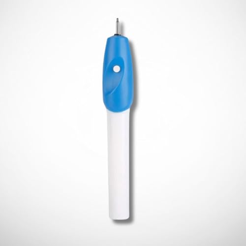Caneta Gravador de Metais Vidro Madeira Joias Elétrico com 1 Ponteira Gravadora Plástico Metal Inox