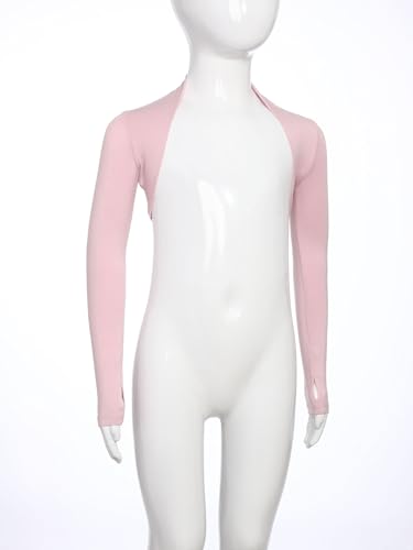 Girls Ballet Dance Open Front Wrap Top Long Sleeve Bolero Shrug Crop Cardigan Leotard Dress Cover Up4