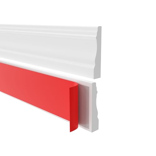 Plinthe PVC blanc rouleau adhésif mural étanche flexible 5 mètres