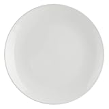 Matière : Faïence Secret de Gourmet - Lot de 6 Assiettes Plates Colorama 26cm Blanc