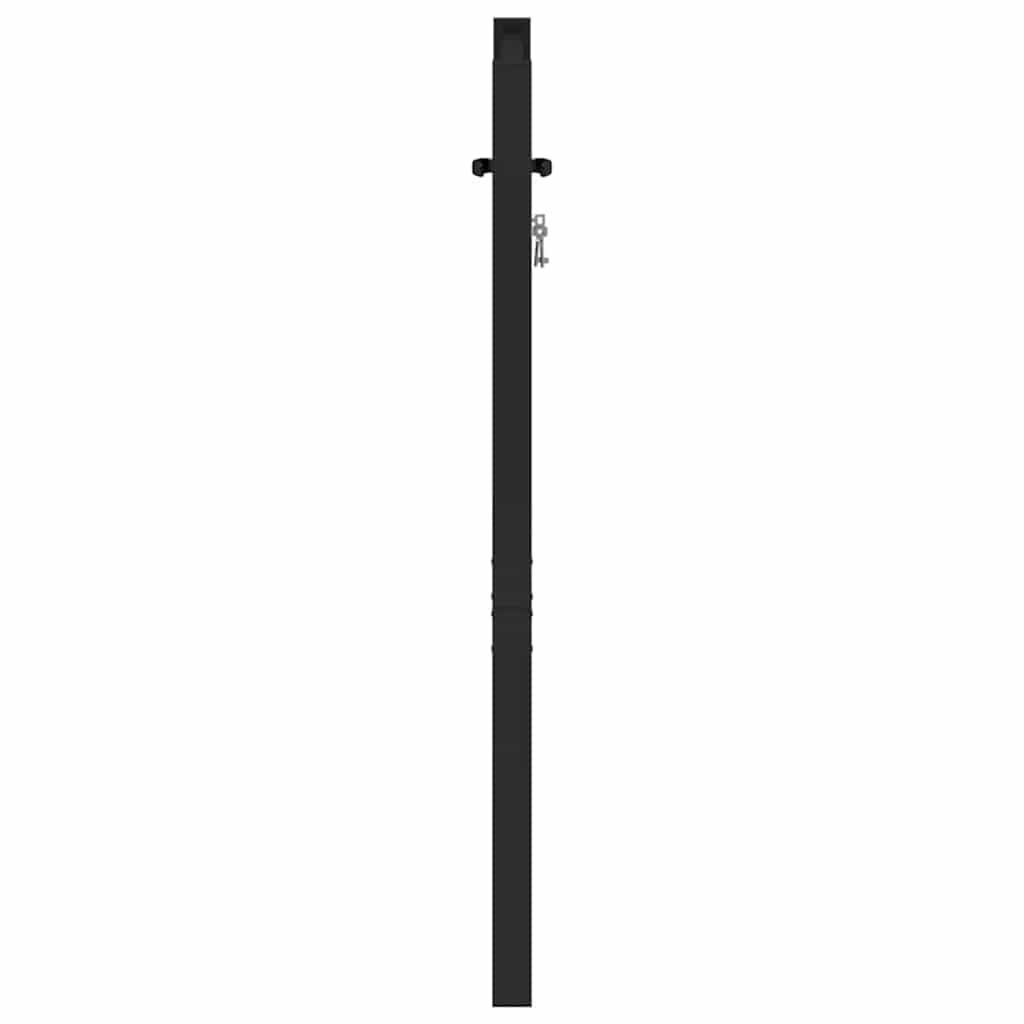 vidaXL Puerta de jardín con Cerradura de Aluminio Negra 100x100 cm, Puerta de jardín de Metal, Puerta de jardín Delantera, Puerta de Seguridad