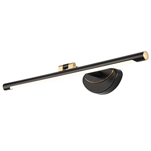 Miroir de toilette LED RAGGZZ noir avec grand éclairage cosmétique blanc froid pour votre mur