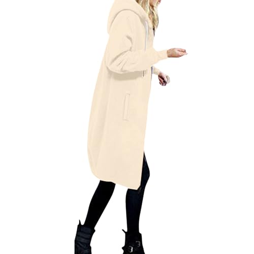 Wateresty Long Zip Up Hoodie Women Oversized Fleece Hoodies Long Tunic Jacket Casual Fall Winter Coat Clothes with Pockets4
