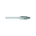 OSG USA 885-5000 SH-5A - 1/2 x 1-1/4 LOC x 1/4 Shank x 2 OAL Flame Shape Carbide Aluminum Cut Burr