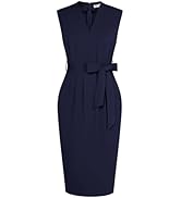 GRACE KARIN Women's Business Dresses Sleeveless V Neck Bodycon Sheath Dress Zipper Up Office Work...