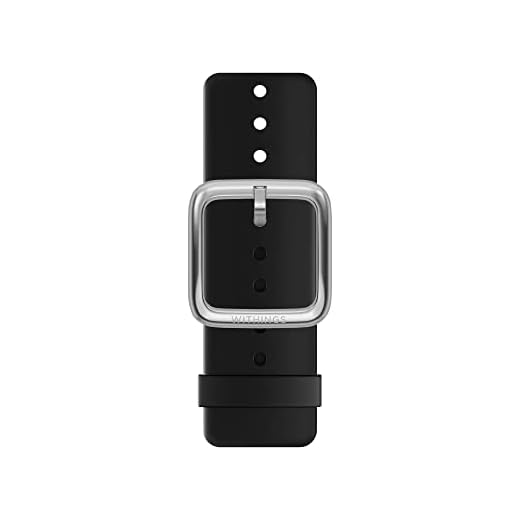 Withings Premium Sport Fluoroelastomer Wristband for Steel HR, Steel HR Sport, Move ECG, Move, Steel, and ScanWatch, Black, 18mm