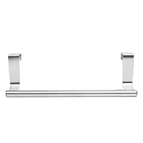Mziart Modern Towel Bar With Hooks For Bathroom And Kitchen, Brushed Stainless Steel Towel Hanger Over Cabinet (9 Inch) #TOP4