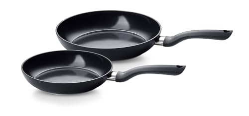Fissler Pfannen-Set 2-teilig 24 + 28 cm Essential Black – Aluminiumpfannen beschichtet, Keramik, Induktion, hergestellt ohne PFAS/PTFE – MADE IN GERMANY Fissler Pfannen-Set 2-teilig 24 + 28 cm Essential Black – Aluminiumpfannen beschichtet, Keramik, Induktion, hergestellt ohne PFAS/PTFE – MADE IN GERMANY