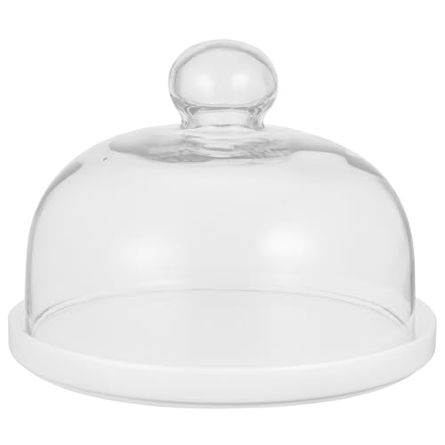 Cloche à Gâteau En Verre Transparent - 18 Cm De Diamètre - Couvercle Alimentaire Pour Présentation Et Conservation