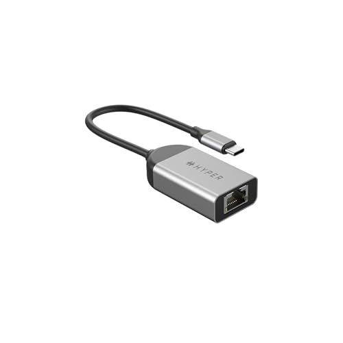 HyperDrive USB C to Ethernet Adapter - High-Speed 2.5Gbps LAN Connectivity for Chromebooks, Laptops, USB-C Devices, Ultra-Portable, Durable USB to Ethernet Adapter