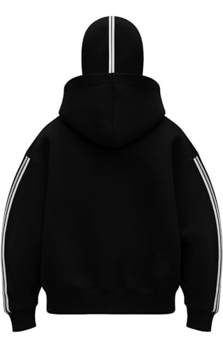 Image of Balaclava zipper Hoodie for men 350 GSM Heavyweight Ninja Hoodies for men
