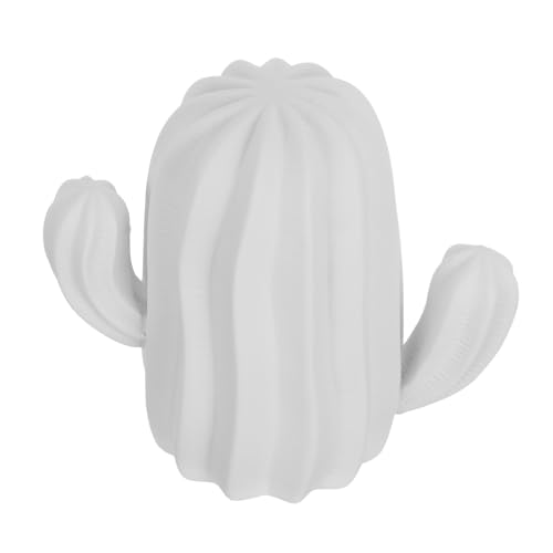 Décoration cactus céramique blanche lot de 3 statuettes modernes de bureau chic