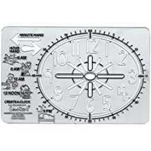 School-Rite Educational Activity Template, Craft and Drawing Stencil for Kids Motor Skills, Create a Clock