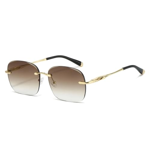 Lunettes de soleil carrées tendance MUTYNE pour femme verres dégradés sans monture