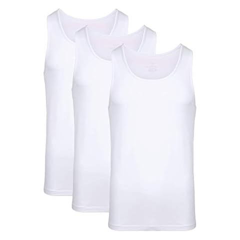 NACHILA Herren Tank Top 3er Pack Weiche Bambus Rayon Tagless Unterhemden Cover