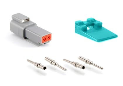 Amphenol, AT04-2P-KIT01, 2 Pin Receptacle Wedge and Contacts Kit (5 Items)