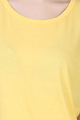 Image of FLEXIMAA Women's Cotton Plain Round Neck Half Sleeve T-Shirt
