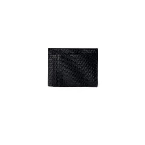 Armani Exchange Men's Debossed Card Case Nero-Black, One Size, Small3