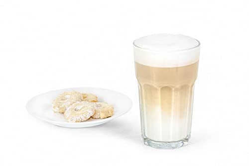 Foto von Generisch 6-er Set Gläser POKAL - Glas für Longdrinks Wasser Tee Kaffee Cocktails - bis 120°C - 350ml - 14cm hoch - spülmaschinenfest