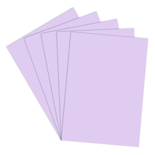 Image of Lakeer A4 Pastel Color Paper- Pastel Lavender Colour, Pack of 50 Sheets | 150 GSM Thick for Arts and Crafts, Printing, DIY Projects, Etc