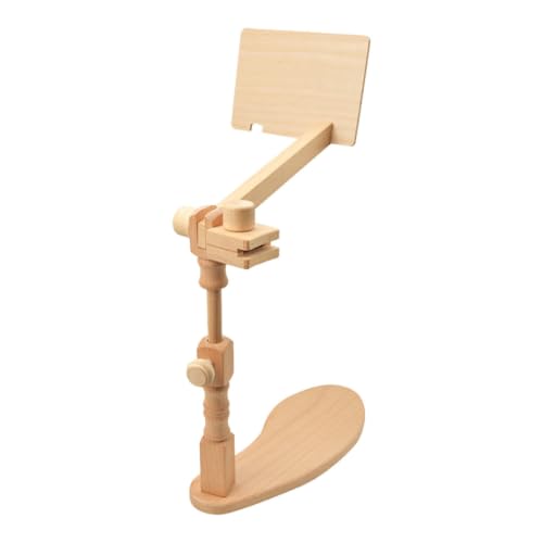 Soporte de bordado con rotación de 360 grados DEARMAMY en madera ajustable beige