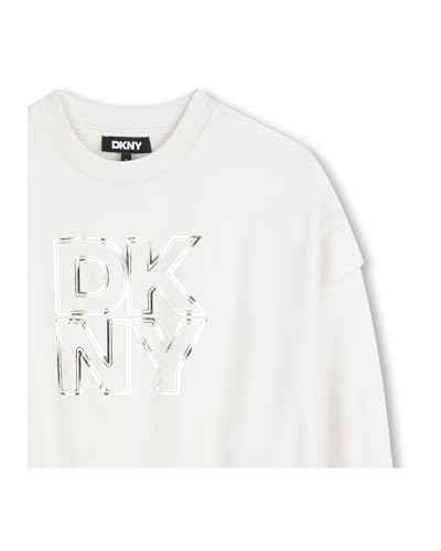 Sweatshirt jaune pour fille DKNY | Pull décontracté enfant