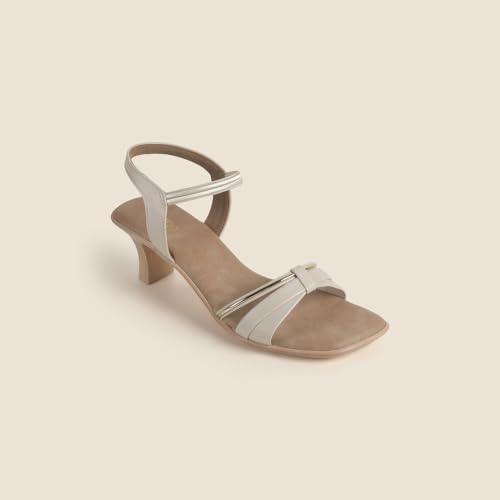 Image of Metro Women's Stylish Back Strappy Design with Kitten Heel