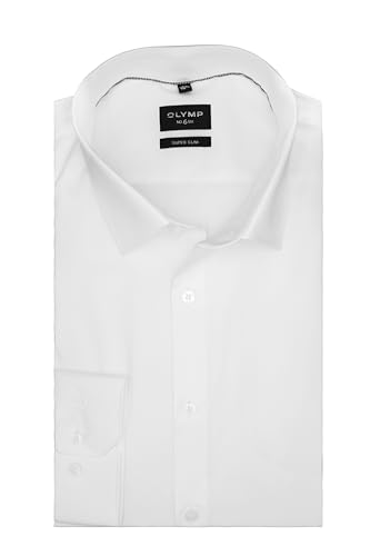 OLYMP Hemd Super Slim № 6 | Extra Langer Arm 69cm | weiß, Bügelleicht, Comfort Stretch | Urban Kent Gr. 42 OLYMP Hemd Super Slim № 6 | Extra Langer Arm 69cm | weiß, Bügelleicht, Comfort Stretch | Urban Kent Gr. 42