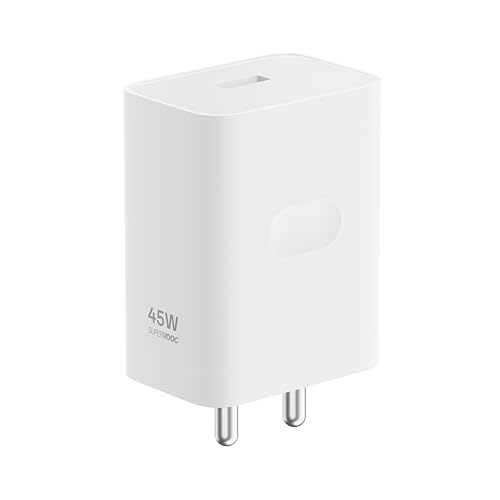 Image of OPPO Original (6 Months Offical Warranty) SUPERVOOC 45W Single Port USB Fast Charger, BIS Certified, Wall Charger Adapter, Universal Compatibility (Cable Not Included, White)