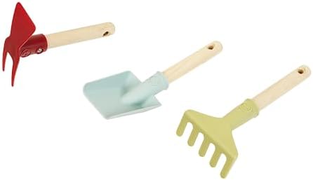 Theo Klein 7681 Herramientas de jardinería I Incluye pala, rastrillo y azada doble con mango corto de madera I Plástico reciclado I Apto para niños a partir de 3 años Theo Klein 7681 Herramientas de jardinería I Incluye pala, rastrillo y azada doble con mango corto de madera I Plástico reciclado I Apto para niños a partir de 3 años