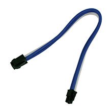 Nanoxia P4 (4-pin) - P4 (4-pin), 0.3m - power cables (0.3m, Male/Female, Straight, Straight, Blue, White) Cover