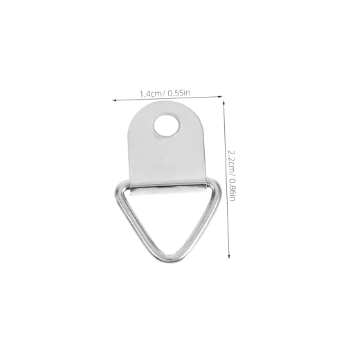 Image of TEHAUX 20 Sets Picture Frame Hooks for Hanging Heavy Duty Triangle D Rings with Screws for Mirrors Photos Artwork and Wedding Frames Versatile Zinc Alloy Hardware