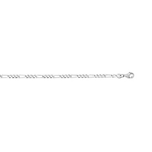 HELIOS BIJOUX Chaîne Hawaï 1+3 4mm 50cm argent 925‰ rhodié + écrin (offert) + Certificat d'Authenticité Argent 925‰