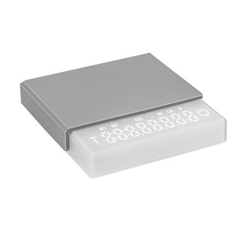 Pawlickio Báscula de café digital, mini báscula de café electrónica con temporizador sensor táctil pantalla LED mini temporizador inteligente para café expreso