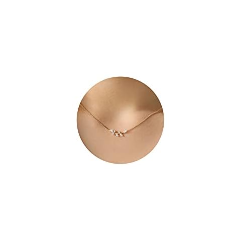 ASCOMY Dainty CZ Olive Leaf Pendant Necklace 14k Gold Plated Delicate Cute Cubic Zirconia Olive Branch Leaf Pendant Simple Jewelry Link Chain Nacklace for Women Personalized Cover
