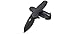 CRKT Copacetic EDC Folding Pocket Knife: Everyday Carry, Black Blade with Deep Belly, Liner Lock, Textured Nylon Handle, Pocket Clip 2620