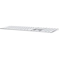 Apple Magic Keyboard Con Teclado Numérico Apple Teclado Magic Keyboard con teclado numérico: recargable, con conexión Bluetooth y compatible con el Mac, iPad y iPhone. Español, Plata