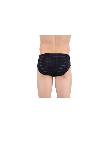 Image of Crystal Italia Brief Men's Super Combed Cotton Checkered Brief with Concealed Waistband | Assorted | (Pack of 2)