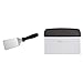 PADERNO 18511-15 Spatola Rettangolare In Acciaio Inossidabile 18/10 Per Hamburger, Argento & Raschia Da Cucina Rettangolare Multiuso Inox 18/10, Manico In Polipropilene Nero, 15 X 7,5 Cm, 15 Cm