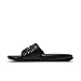 Women's Nike Benassi Just Do It. Slide Sandal, Comfortable and Cushioned Slides for Women, Black/White, 5