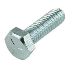 6mm x 100mm (4 inch/10cm) thread length galvanized steel (Mild steel coated with zinc) Hexagonal head bolt - 10 Nos-picture-21