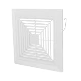 CHICAMPERA 浴室換気扇カバー スプリングパネル付き プラスチック製 天井 壁面取付可能 お手入れ簡単 エレガントなデザイン 汎用性のある交換用カバー