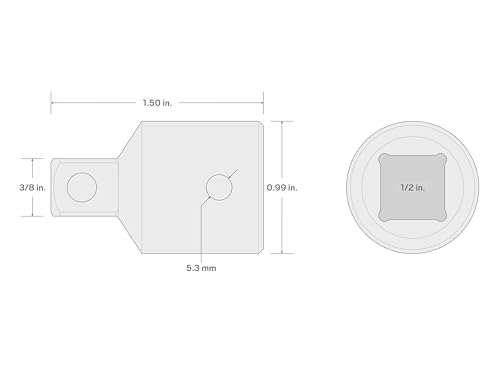 Image of TEKTON 1 /2 Inch Drive (F) x 3 /8 Inch (M) Impact Reducer | SIA23101