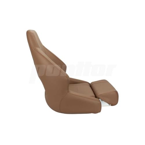 Bootssitz/Bootsstuhl/Steuerstuhl "TAUBER", FlipUp-Funktion, Boot Yacht Farbe braun