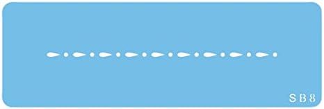 JEM TEARDROP & DOT BORDER Cake Decorating Stencil Sugarcraft Decoration Baking