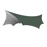 Toldo grande de 5,1 x 5,1 m para camping, impermeable, octágono, mariposa, refugio solar, toldo para tienda de campaña, sombra para playa, toldo turístico (verde)