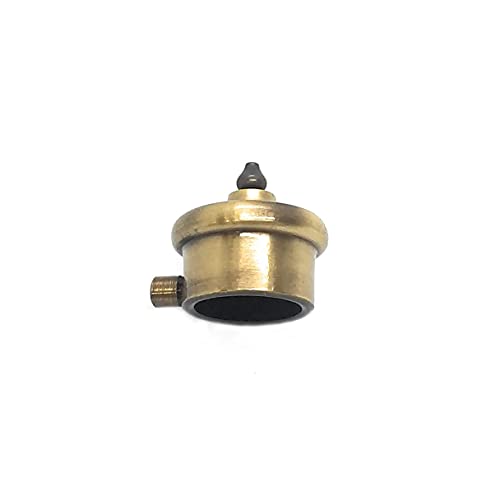 Image of FAPBADRI Simple Curtain End Caps /Finials for a 1 inch Pipe /Rod, Colour - Antique Gold Pointed Design, 6 Pieces