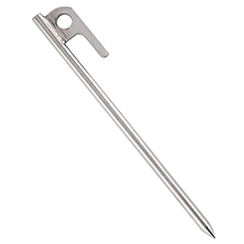 QVIVI Edelstahl Zeltheringe Zeltnagel 20CM 8 Stück, Outdoor Camping Zelt Heringe Erdnägel Robust Ideal für normalen und harten Boden Cover