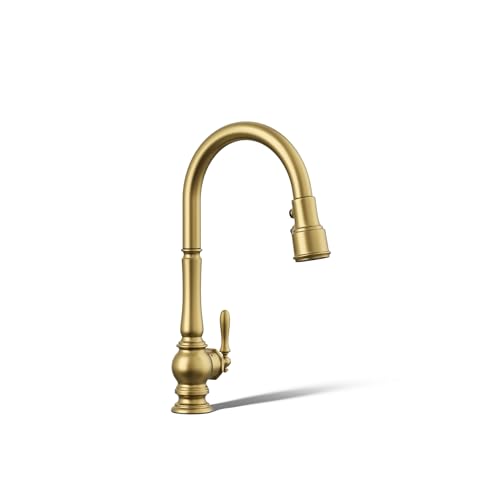 Kohler 29709-2MB Artifacts Kitchen Sink Faucet, Vibrant Brushed Moderne Brass