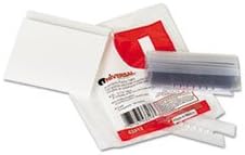 (6 Pack) Hanging File Folder, Plastic Index Tabs, 1/3 Cut, 3.5" Tab, Clear, 25 Sheets/Pack